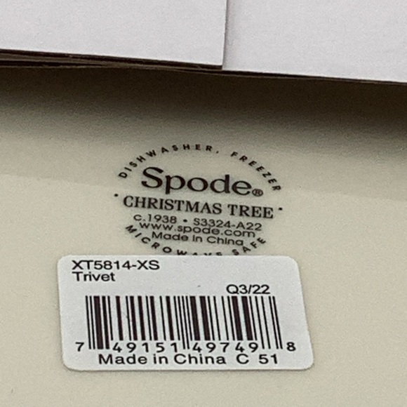 NIB Spode Christmas Tree Appetizer Plate and Knife - Picture 5 of 9